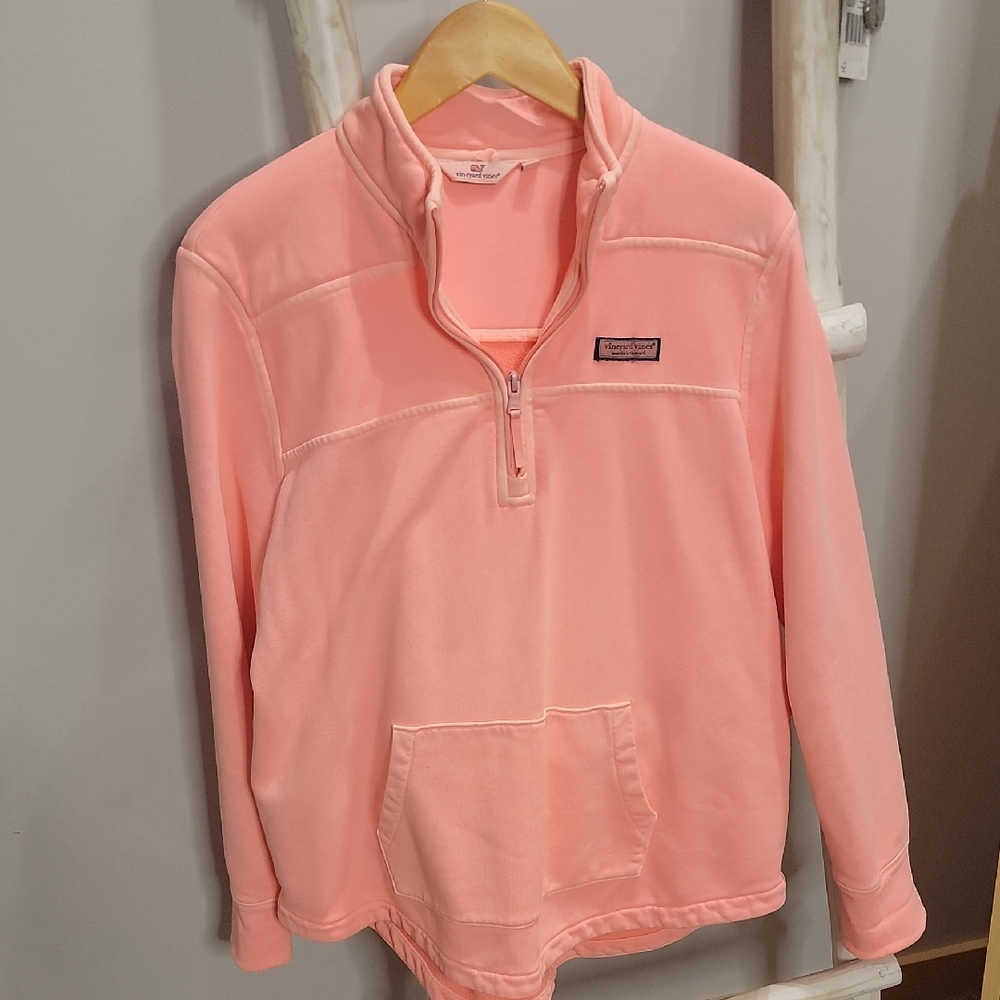 Vineyard Vines  Pink Half-Zip Pullover